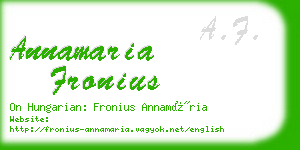annamaria fronius business card